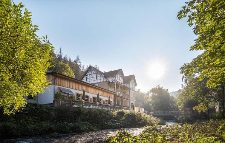 Hotel für 2 Personen, mit Terrasse und Garten sowie Sauna und Ausblick in Rübeland - 4