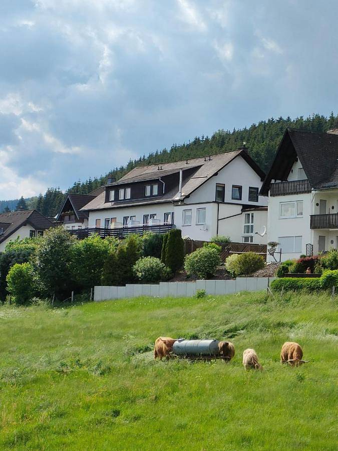 Bed and Breakfast für 2 Personen, mit Balkon und Terrasse sowie Sauna und Ausblick in Züschen