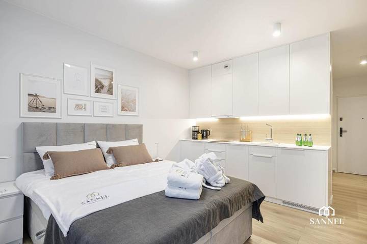 Ferienwohnung für 2 Personen, mit Terrasse und Sauna sowie Ausblick und Pool, mit Haustier in Pobierowo - 2