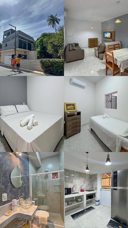 Casas e apartamentos de temporada para 5 pessoas, com vista e jardim, adaptado a crianças em Japaratinga