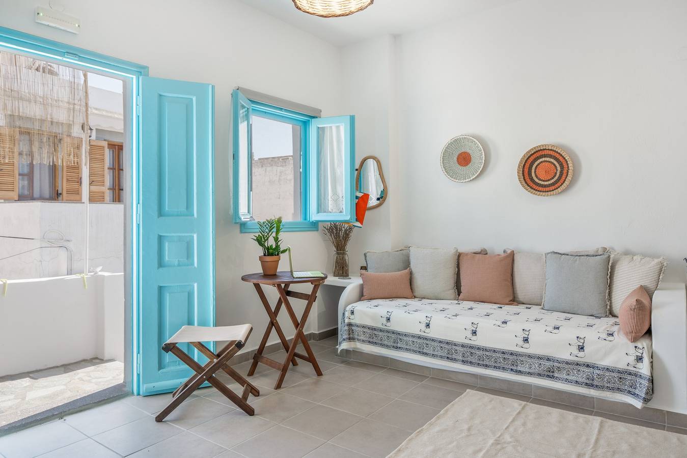 Monolocale intero, Sokaki Patmos house con balcone privato e vista in Skala (Patmos), Dodecaneso