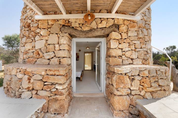 Room 'Tenuta Degli Asinelli - Trullo' with Sea View, Wi-Fi and Air Conditioning in Alliste, Tarantobukten