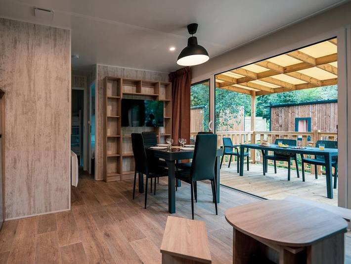 Camping Domaine de l'Orangerie de Lanniron - Mobilheim 10 personen - Sunêlia Luxe Twin 10 Personen - 5 Schlafzimmer in Quimper, Quimper und Umgebung