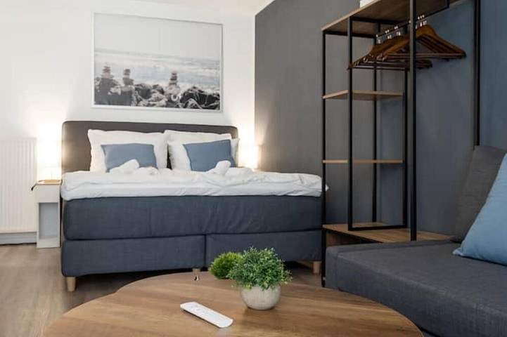 Appartement entier, Federnest: Luxus-studio Homeoffice 11 min Hbf in Homberg/Ruhrort/Baerl, Duisbourg