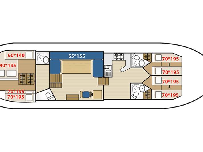 Hausboot für 9 Personen, mit Haustier in Frankreich - 2