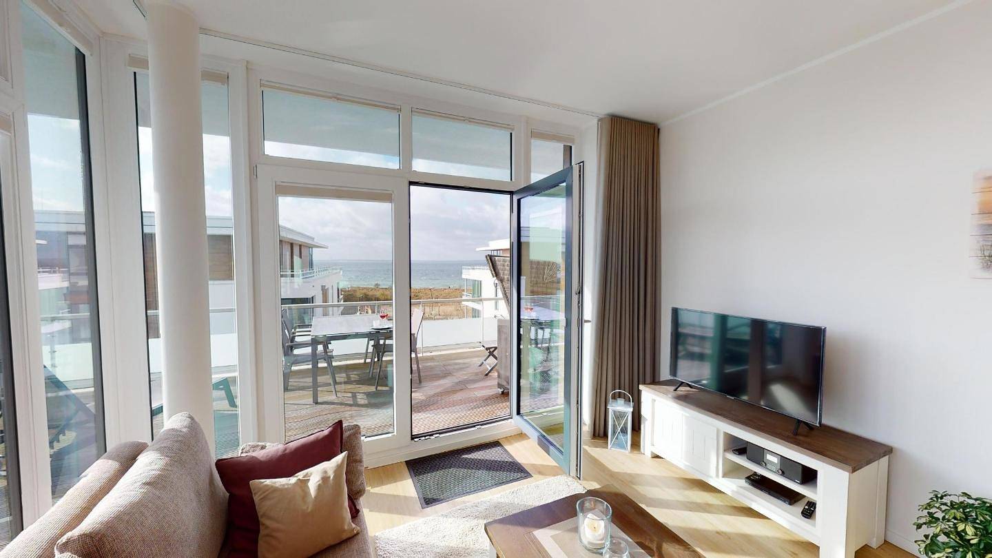 Ganze Wohnung, Penthouse-Apartment B-09 in exklusiver Lage mit Meerblick - Hunde erlaubt in Südstrand Pelzerhaken, Ostholstein