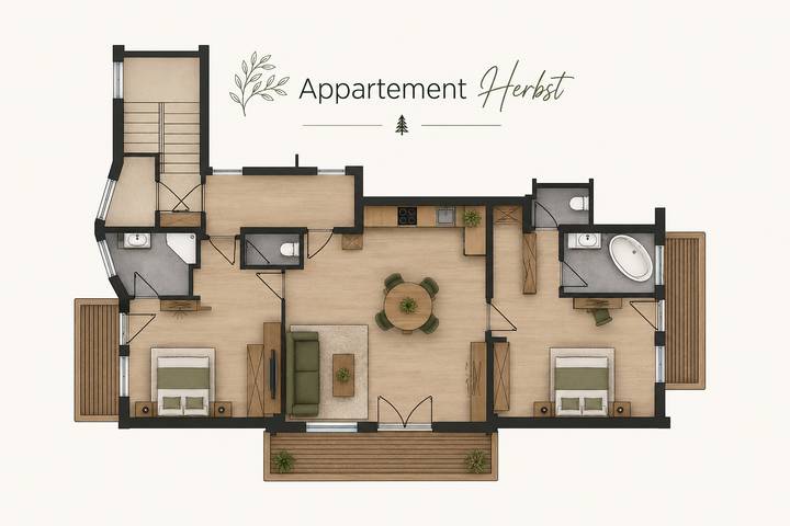 Ganze Ferienwohnung, Appartement/Fewo Herbst in Stubaier Alpen, Neustift im Stubaital