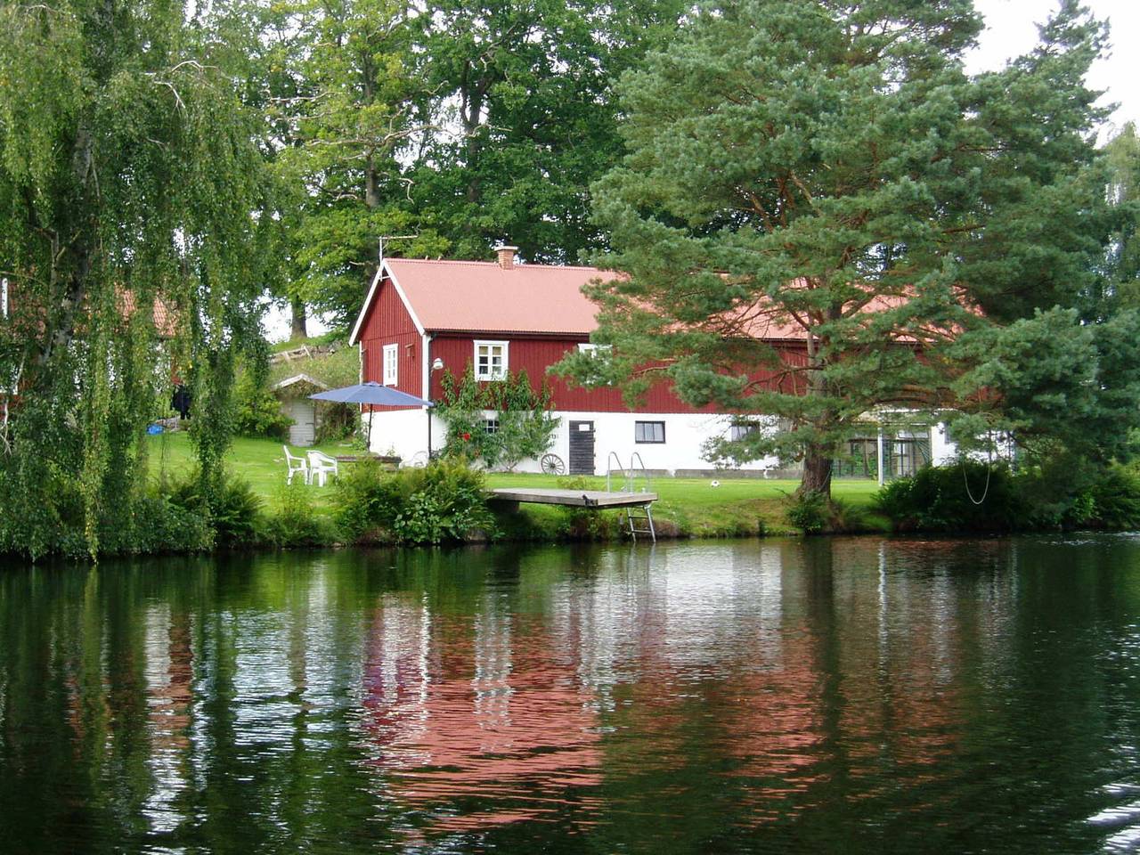 Am Ufer des Flusses Helgeån in Skane