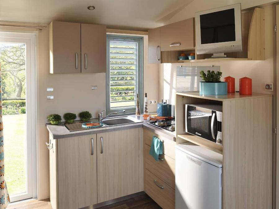 Camping Le Marqueval - Mobilheim 4 personen - Super Venus 22.9m² - 2 Schlafzimmer in Pourville-sur-Mer, Hautot-sur-Mer