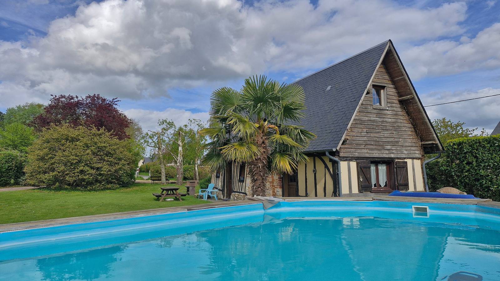 Gîte Vanille für 2–3 Personen nahe Honfleur mit Pool in Fatouville-Grestain, Côte de Grâce