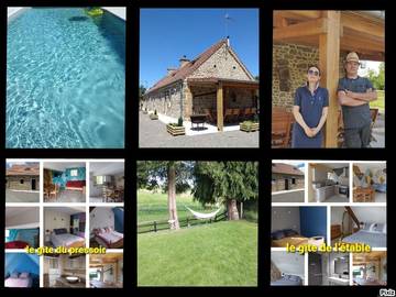 Gîte pour 12 personnes, avec terrasse ainsi que piscine et jardin dans Orne