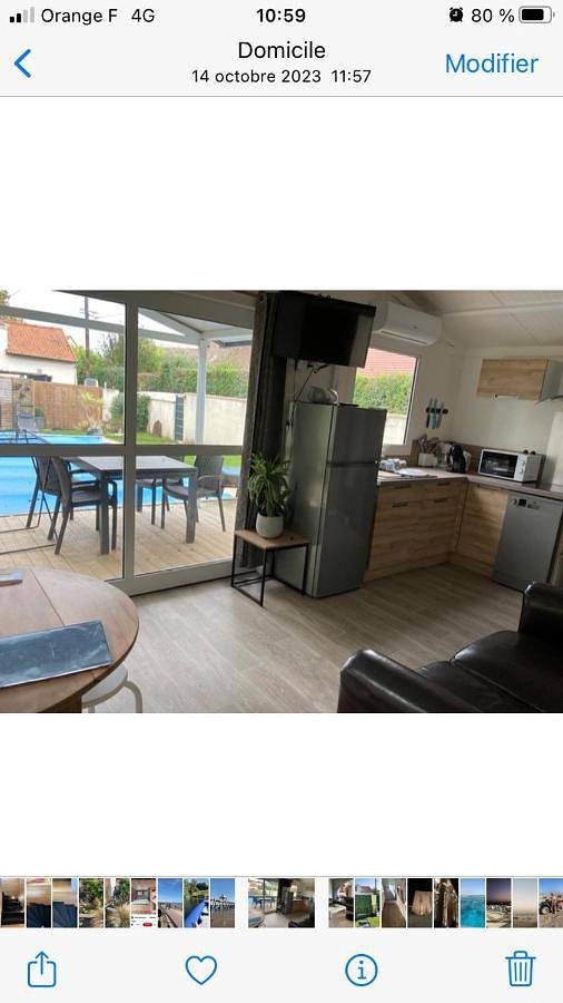 Gîte pour 4 personnes, avec terrasse ainsi que vue et piscine, animaux acceptés à Hermanville-sur-Mer - 4