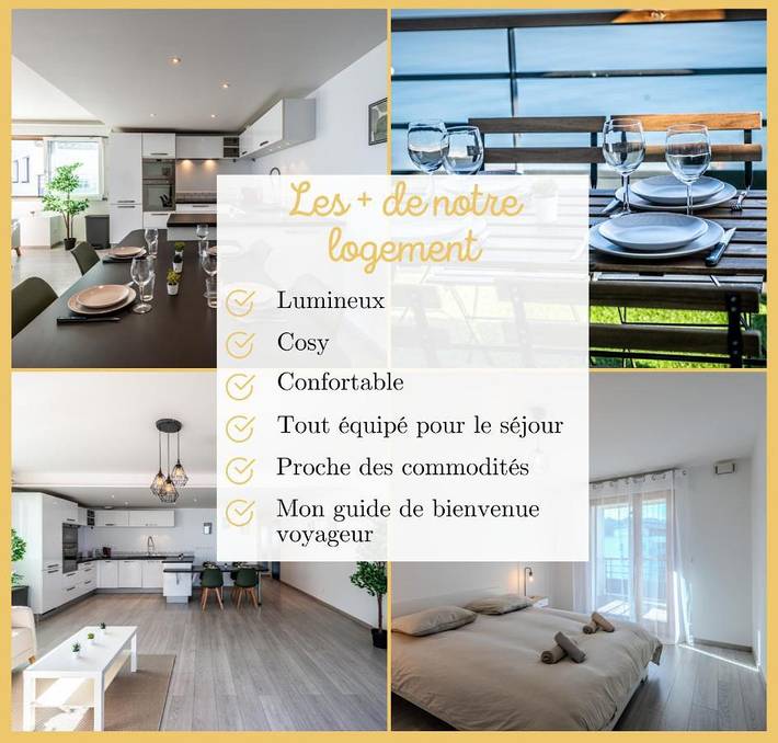 Gîte pour 4 personnes, avec vue sur le lac ainsi que vue et balcon dans Publier Amphion - 4