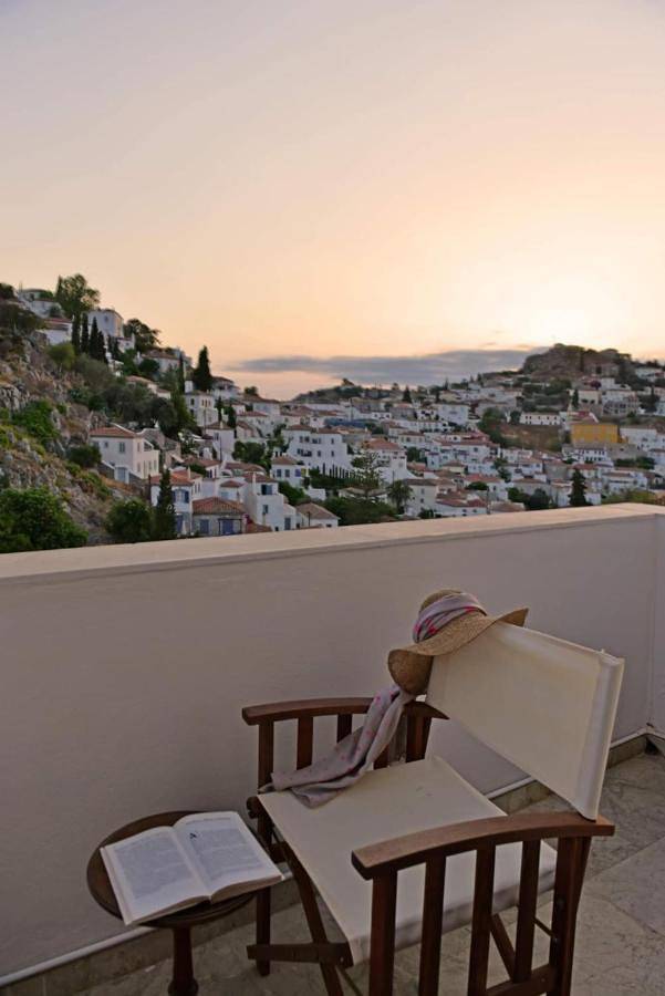 Apartament wakacyjny dla 4 osób, z balkon i widok w Hydra
