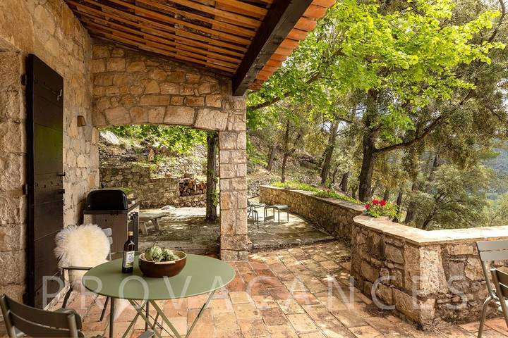 Stone house with view and pool in Bargemon in Bargemon, Draguignan region