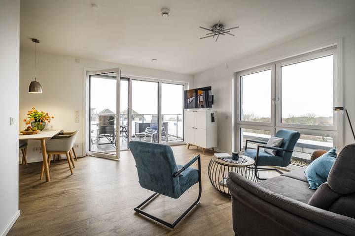 Ferienwohnung für 4 Personen, mit Balkon und Sauna sowie Seeblick in Büsum