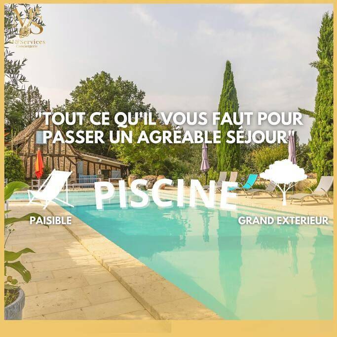 Location de vacances pour 8 personnes, avec piscine et terrasse à Saint-Laurent-des-Hommes