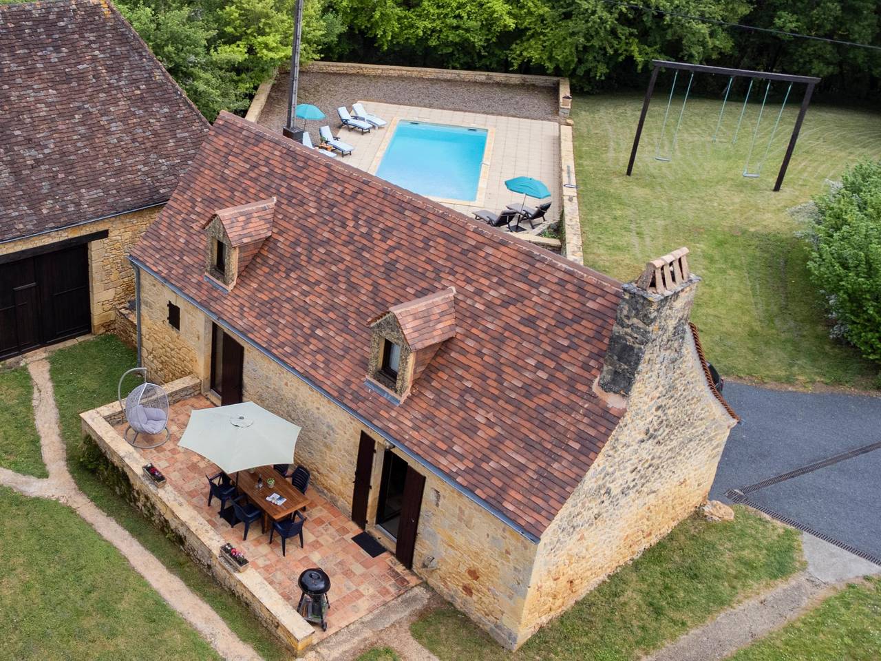 Gite située au calme, avec piscine et belle vue in Saint-Avit-Sénieur, Périgord Pourpre