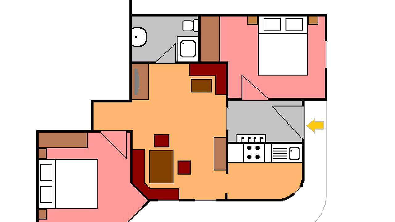 Ganze Ferienwohnung, Ferienwohnung für 4 Personen (60 m²) in Silbertal in Silbertal, Schruns-Tschagguns