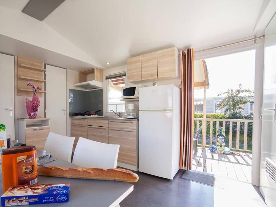 Camping La Mer Blanche  - Mobilheim 8 personen - Mobilheim Confort 3 Zimmer 29m² in Bénodet, Côte de Cornouaille