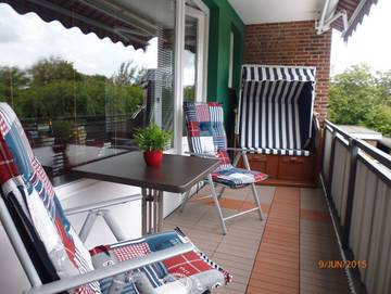 Ferienwohnung für 2 Personen, mit Balkon und Ausblick in Büsum