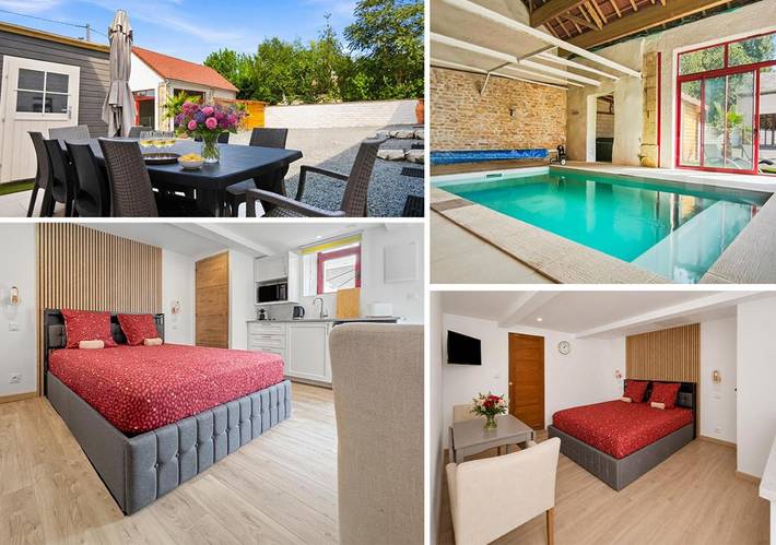 Gîte pour 2 personnes, avec Jacuzzi et Terrasse ainsi que Jardin et Piscine à Marigny-Brizay - 3