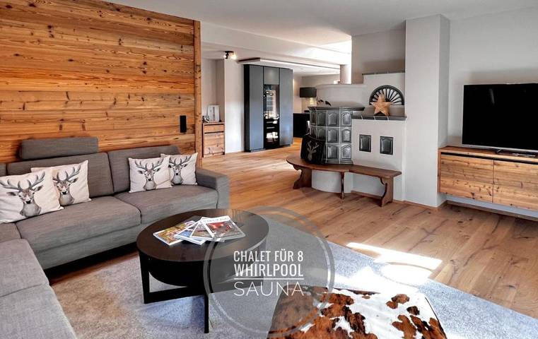 Ferienhaus für 8 Personen, mit Whirlpool und Terrasse sowie Garten und Sauna