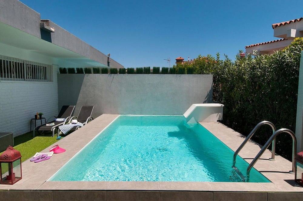 Atemberaubendes alleinstehendes Ferienhaus mit Klimaanlage, privatem Pool, Tv und Haustiere erlaubt in San Agustin, San Bartolomé de Tirajana