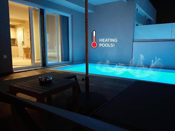Appart’hôtel pour 3 personnes, avec jardin et piscine