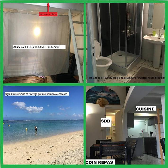 Gîte pour 4 personnes, avec vue ainsi que jardin et piscine dans Plage de l'Hermitage