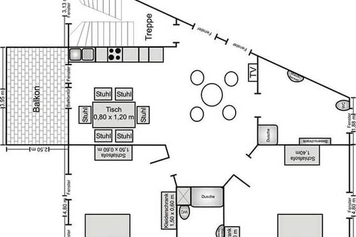 Ferienwohnung für 4 Personen, mit Garten