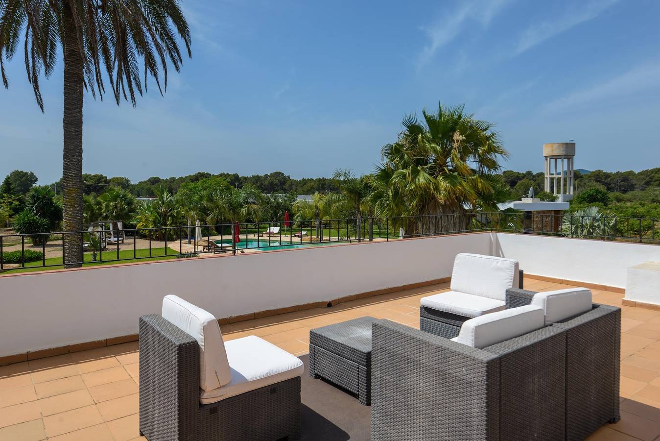 Beautiful Villa Can Cosmi with Wi-Fi, Pool, Terraces, Garden & Balcony; Parking Available in Santa Eulària des Riu, East Ibiza