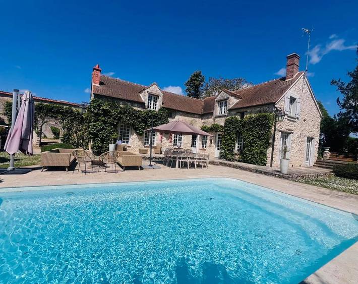 Maison de vacances pour 14 personnes, avec Terrasse et Jardin ainsi que Piscine et Vue