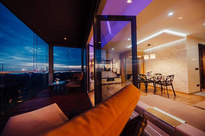 Apartament wakacyjny dla 4 osób, z widok i balkon, Dla rodziny w Litwa
