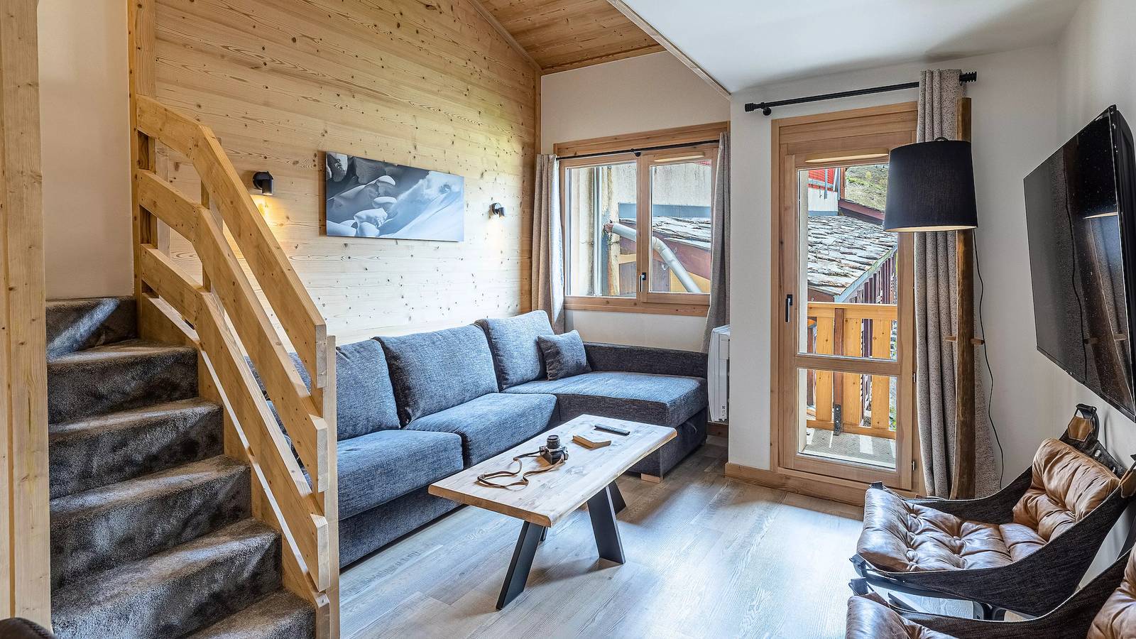 Entire apartment, 3 Room Duplex Apartment 6/8 People with Sauna - Sunday in Belle Plagne, La Plagne-Tarentaise