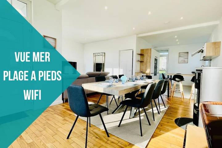 Maison de vacances pour 8 personnes, avec vue et jardin