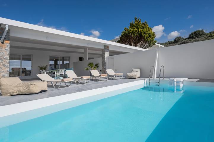Ferienhaus für 4 Personen, mit Meerblick und Balkon sowie Terrasse in Rethymno und Umgebung