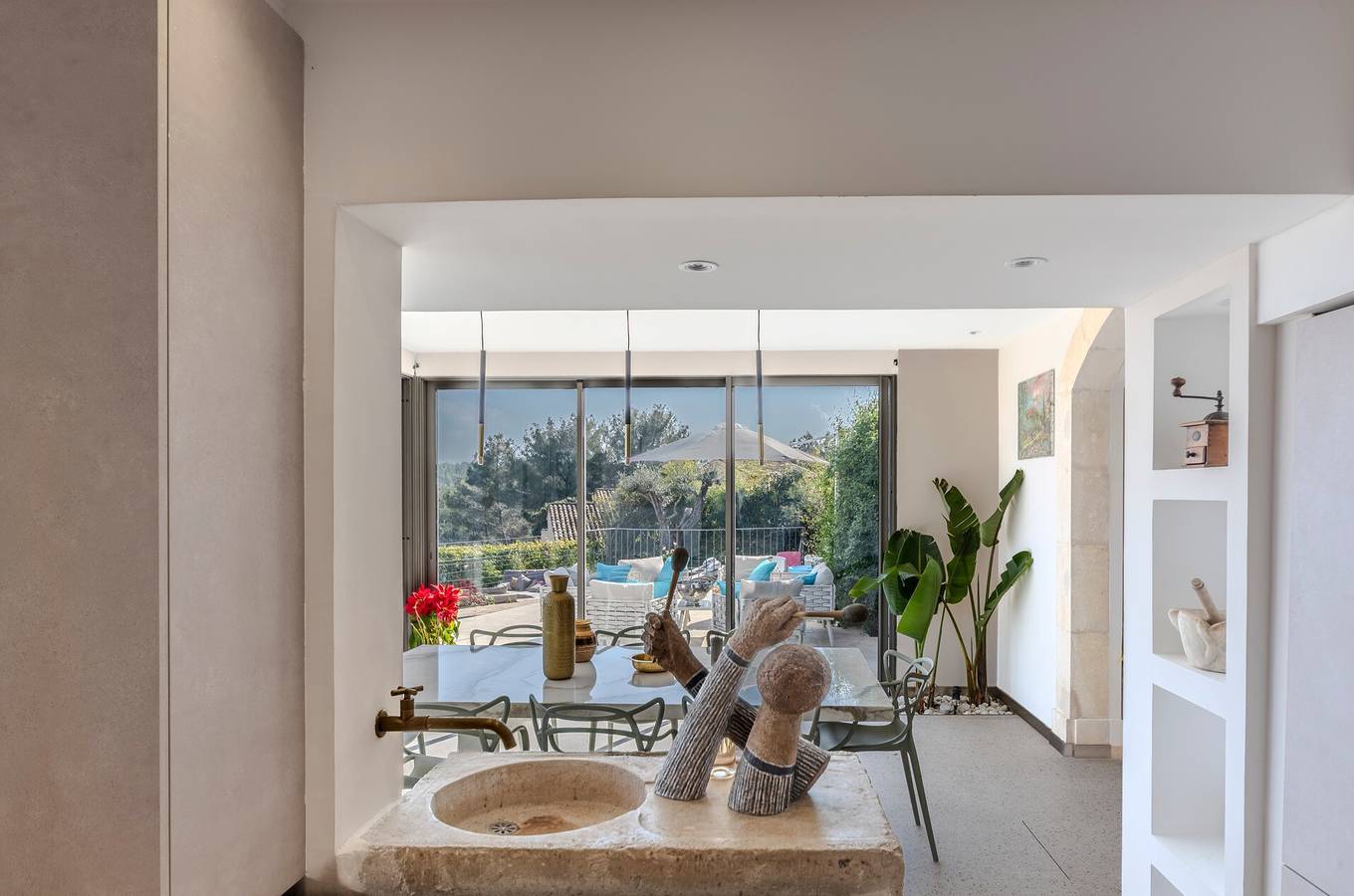 Villa „Le Panorama d’Azur – Pool“ mit Meerblick, Wlan und Klimaanlage in Valbonne, Mittelmeerküste (Frankreich)