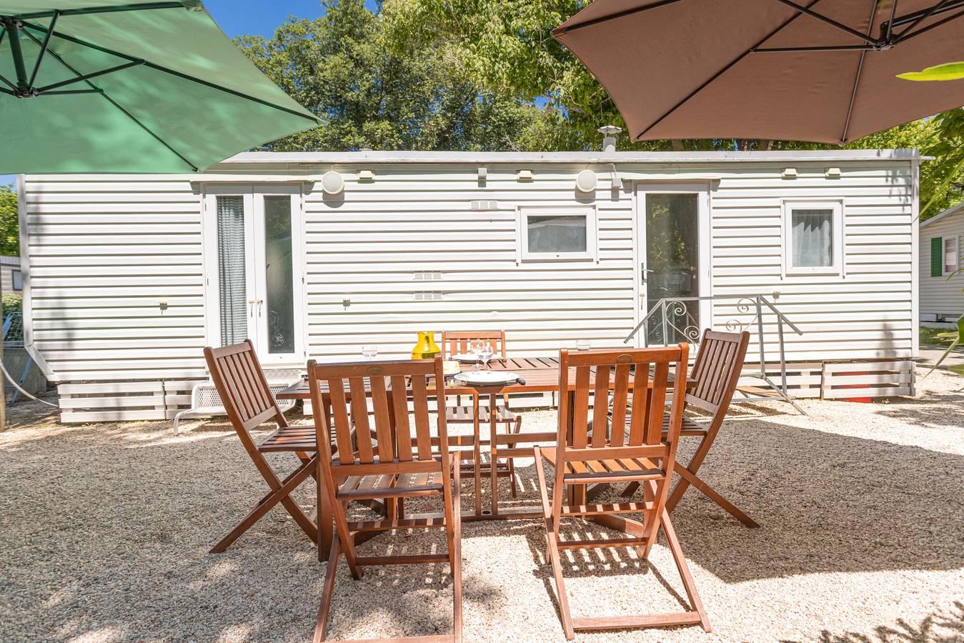 Mobilhome en el Camping Le Front De Mer - sin gastos de camping - piscina compartida y aire acondicionado in La Côte Vermeille, Argelès-sur-Mer