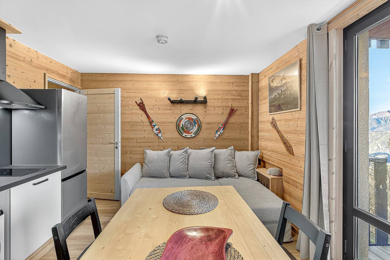 Estudio entero, Estudio «Mbs Pra Loup» con vistas a la montaña, balcón y Wi-Fi in Pra-Loup, Uvernet-Fours