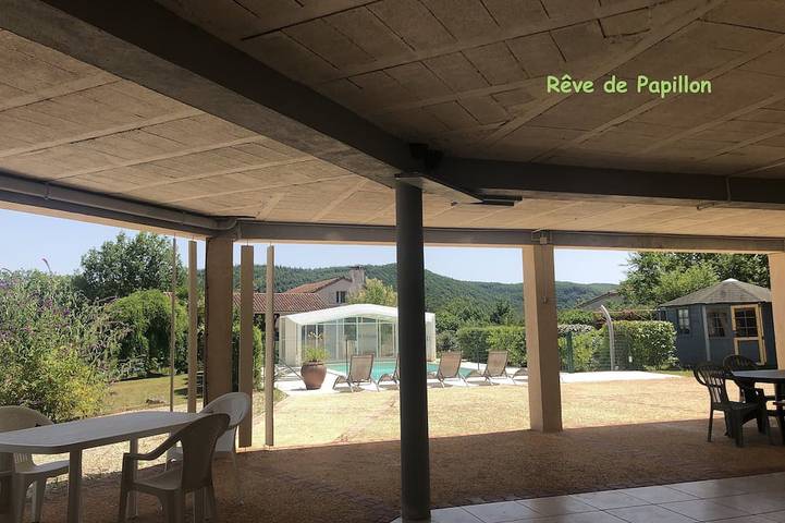 Location de vacances pour 10 personnes, avec Balcon et Piscine à Saint-Géry