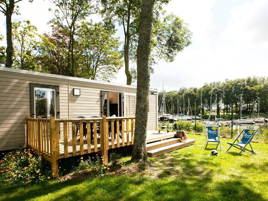 Flower Camping Le Haut Dick - Mobilheim 2 personen - Premium 23m² - 1 Schlafraum - getrenntes Bad/Wc - Geschirrspülmaschine - Terrasse - Tv in Carentan les Marais, Saint-Lô und Umgebung