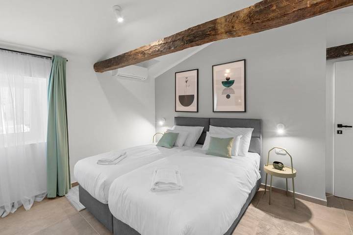 Chambre d’hôte pour 4 personnes, avec terrasse et vue à Buzet