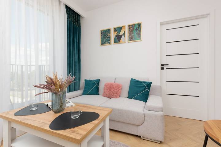 Apartamento para 4 personas, con balcón/terraza en Varsovia