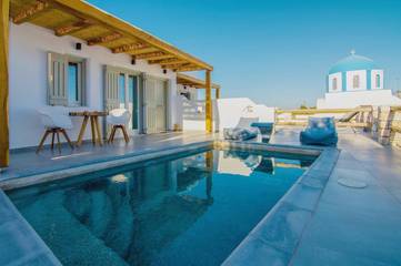 Cottage pour 3 personnes, avec piscine ainsi que jardin et vue dans Koufonisia