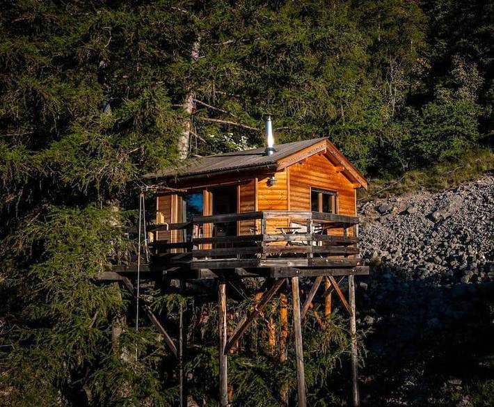 Chalet pour 2 personnes, avec sauna ainsi que terrasse et vue
