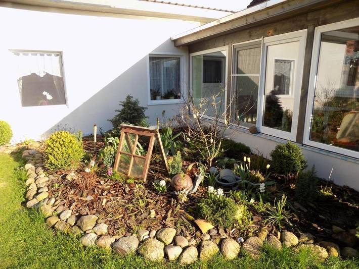 Ferienwohnung für 4 Personen, mit Terrasse und Garten sowie Ausblick