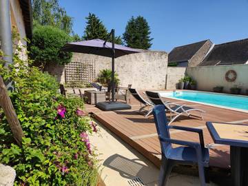 Chambre d’hôte pour 2 personnes, avec jardin et piscine, animaux acceptés à Veigné