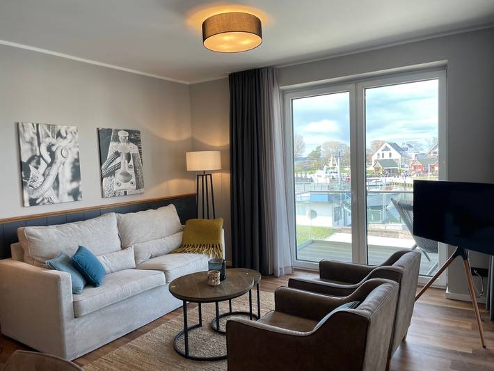 Ferienwohnung für 3 Personen, mit Balkon und Terrasse sowie Sauna und Ausblick in Timmendorfer Strand