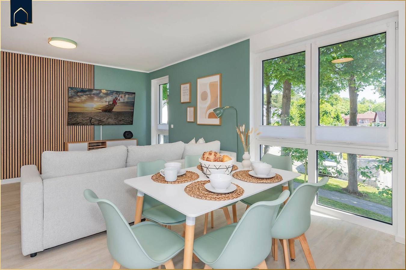 Ganze Wohnung, Moderne Ferienwohnung in Kölpinsee mit Balkon, fußläufig zum Strand & See in Kölpinsee, Loddin